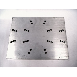Placa boom aluminio mecanizada 250x200x8