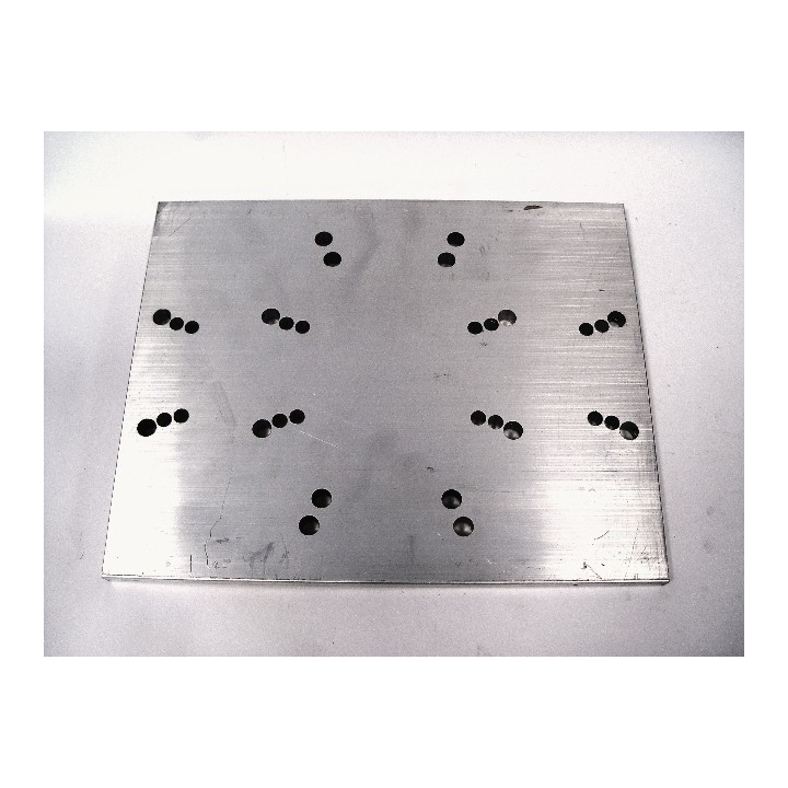 Placa boom aluminio mecanizada 250x200x8