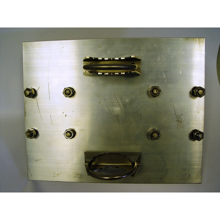Placa boom aluminio mecanizada 250x200x8
