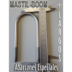 Abarcón "U" 40mm Inox M-6 Largo 100mm