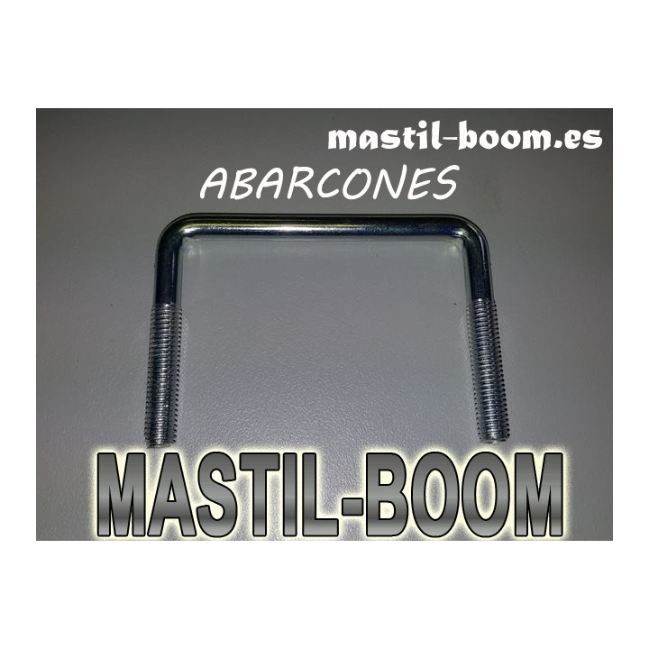 Abarcón cuadrado 75mm rosca M8 zinc (Perfil Bajo)