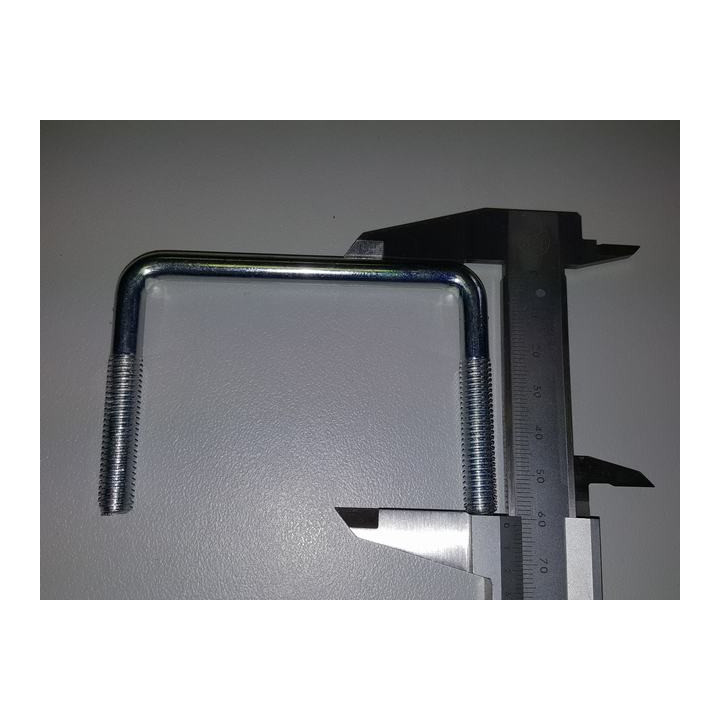Abarcón cuadrado 75mm rosca M8 zinc (Perfil Bajo)