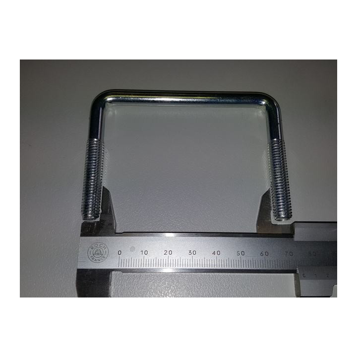Abarcón cuadrado 75mm rosca M8 zinc (Perfil Bajo)