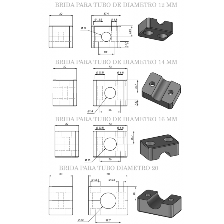 Brida PP 12mm