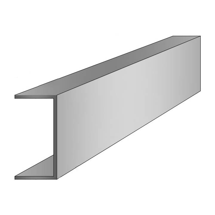 Perfil "U" 80x40x1000 ALUMINIO
