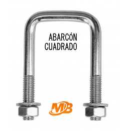 Abarcón cuadrado 80mm M8 ino